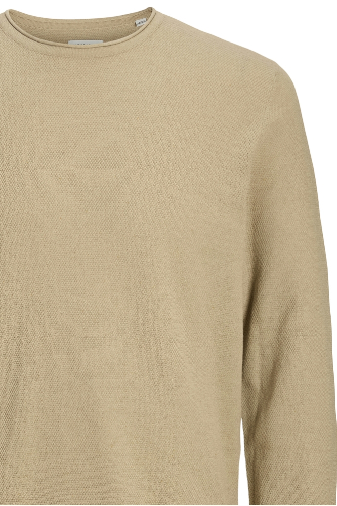 JJSHAWN KNIT CREW NECK 12269642 Oxford Tan